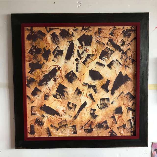 Untitled, mixed media on canvas by Francis X. Donovan